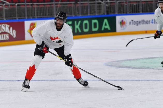 RIGA, LATVIA - MAY 11, 2022: Pierre-Olivier Joseph. Practice team Canada. IIHF 2023 Ice hockey, Eishockey World Championship, WM, Weltmeisterschaft  Copyright: xVITALIIxKLIUIEVx