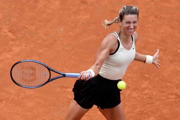 Victoria Azarenka of Belarus during her match against Sloane Stephens of United States of America at the Internazionali BNL d Italia tennis tournament at Foro Italico in Rome, Italy on May 11th, 2023. antoniettaxbaldassarre