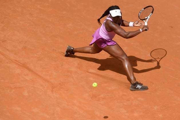 Sloane Stephens of United States of America during her match against Victoria Azarenka of Belarus at the Internazionali BNL d Italia tennis tournament at Foro Italico in Rome, Italy on May 11th, 2023. antoniettaxbaldassarre