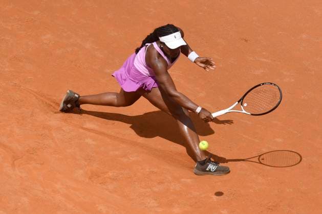 Sloane Stephens of United States of America during her match against Victoria Azarenka of Belarus at the Internazionali BNL d Italia tennis tournament at Foro Italico in Rome, Italy on May 11th, 2023. antoniettaxbaldassarre