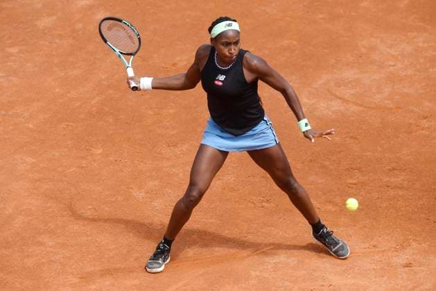 Sport Bilder des Tages Coco Gauff of United States of America during her match against Yulia Putintseva of Kazakhstan at the Internazionali BNL d Italia tennis tournament at Foro Italico in Rome, Italy on May 11th, 2023. antoniettaxbaldassarre