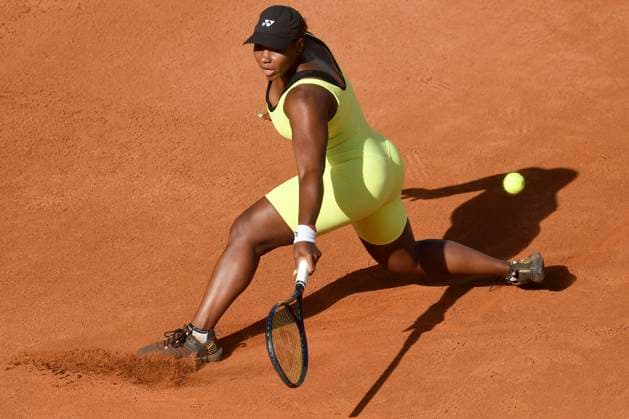 Taylor Townsend of United States of America during her match against Jessica Pegula of United States of America at the Internazionali BNL d Italia tennis tournament at Foro Italico in Rome, Italy on May 11th, 2023. antoniettaxbaldassarre