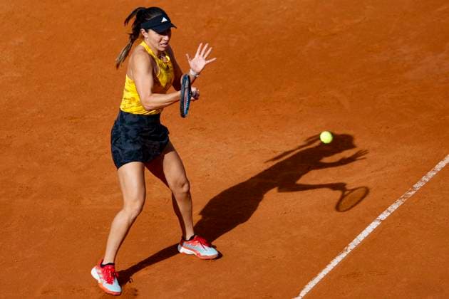 May 11, 2023, ROME, ITALY: Jessica Pegula of the US in action during her woman s singles second round match against Taylor Townsend of US (not pictured) at the Italian Open tennis tournament in Rome, Italy, 11 May 2023. ANSA FABIO FRUSTACI ROME ITALY - ZUMAa110 20230511_zaf_a110_090 Copyright: xFabioxFrustacix