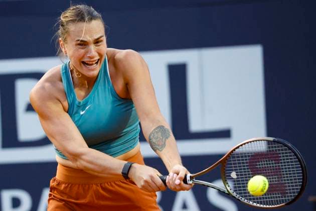 May 11, 2023, ROME, ITALY: Aryna Sabalenka of Belarus in action during her woman s singles second round match against Sofia Kenin of US (not pictured) at the Italian Open tennis tournament in Rome, Italy, 11 May 2023. ANSA FABIO FRUSTACI Italian Open tennis tournament  - ZUMAa110 20230511_zaf_a110_112 Copyright: xFabioxFrustacix