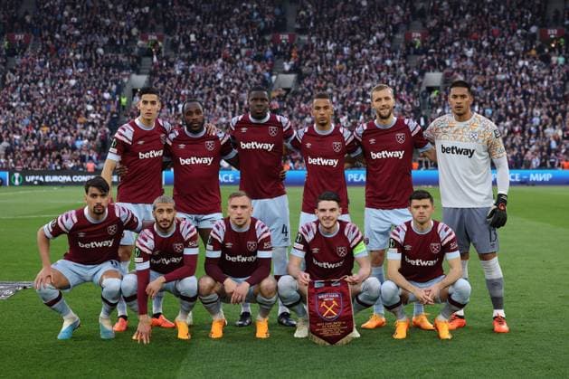 11th May 2023; London Stadium, London, England; Europa Conference League Football, Semi Final First Leg, West Ham United versus AZ Alkmaar; The West Ham United team photo  ActionPlus12508350 ShaunxBrooks