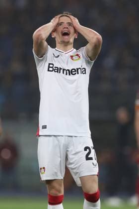 Rome, Italy 11.05.2023: Florian Wirtz of Leverkusen in action during the UEFA EUROPA LEAGUE 2022 2023, semifinal football match AS Roma vs Bayer 04 Leverkusen at Olympic stadium in Rome, Italy.  Copyright: xmarcoxiacobuccix xipa-agency.netx xmarcoxiacobuccix 0 IPA_IPA37876783