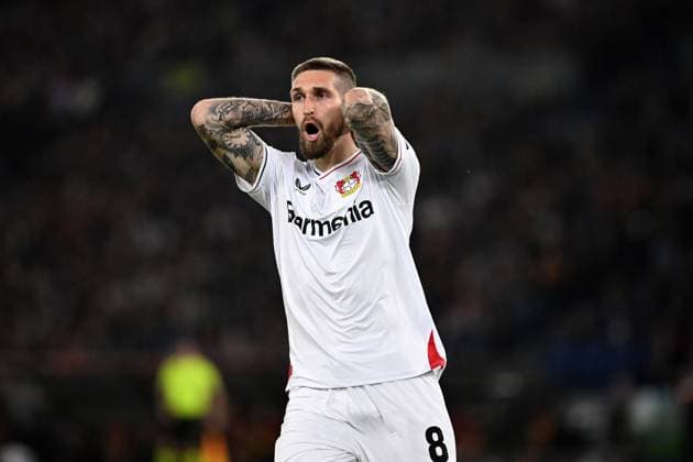 Robert Andrich of Bayer Leverkusen during the UEFA Europa League match between AS Roma and Bayer Leverkusen at Stadio Olimpico on May 11, 2023 in Rome, Italy.  Copyright: xGennaroxMasi LiveMediax xipa-agex xLivexMediax 0 IPA_IPA37876923