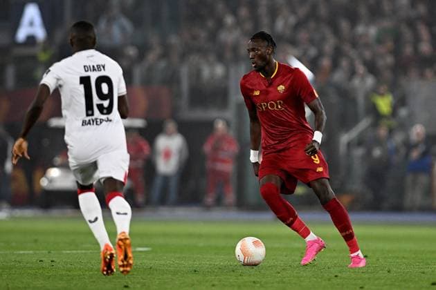 Tammy Abraham of AS Roma during the UEFA Europa League match between AS Roma and Bayer Leverkusen at Stadio Olimpico on May 11, 2023 in Rome, Italy.  Copyright: xGennaroxMasi LiveMediax xipa-agex xLivexMediax 0 IPA_IPA37876935