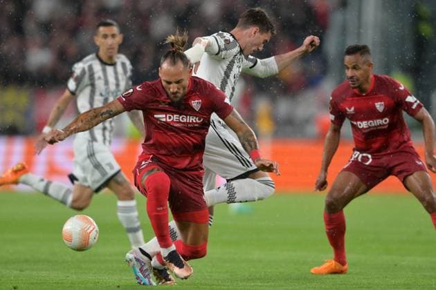 Photo Tano Pecoraro LaPresse May 11, 2023 - Turin, Italy Soccer Juventus vs Siviglia - UEFA Europa League 2022 2023 - Allianz Stadium In the photo: vlahovic  Copyright: xTanoxPecoraro LaPressex