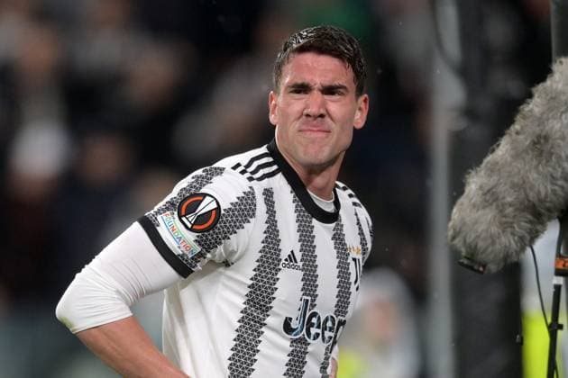 Photo Tano Pecoraro LaPresse May 11, 2023 - Turin, Italy Soccer Juventus vs Siviglia - UEFA Europa League 2022 2023 - Allianz Stadium In the photo: vlahovic  Copyright: xTanoxPecoraro LaPressex