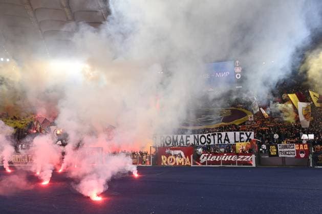 As Roma 11 05 2023 - Europa League Roma-Bayer Leverkusen foto Antonello Sammarco Image nella foto: coreografia tifosi Roma 