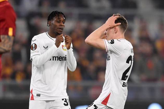 Dejection of Florian Wirtz of Bayer Leverkusen during the Europa League football match between AS Roma and Bayer Leverkusen at Olimpico stadium in Rome (Italy), May 11th, 2023. antoniettaxbaldassarre