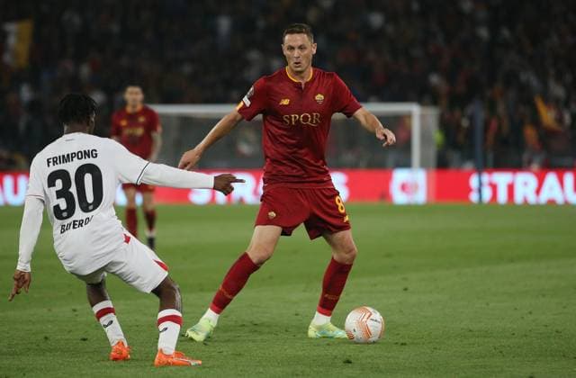 - AS Roma v Bayer 04 Leverkusen, UEFA Europa League, Semi finals, 1st leg, Stadio Olimpico, Rome, Italy. - 11th May 2023 Nemanja Matic of AS Roma. - AS Roma v Bayer 04 Leverkusen, UEFA Europa League, Semi finals, 1st leg, Stadio Olimpico, Rome, Italy. - 11th May 2023. Rome Stadio Olimpico Italy Copyright: xDanxWeirx CP_AS_Roma_Bayer_Leverkusen_07