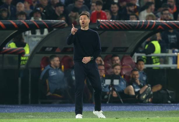 - AS Roma v Bayer 04 Leverkusen, UEFA Europa League, Semi finals, 1st leg, Stadio Olimpico, Rome, Italy. - 11th May 2023 Xabi Alonso Manager of Bayer Leverkusen. - AS Roma v Bayer 04 Leverkusen, UEFA Europa League, Semi finals, 1st leg, Stadio Olimpico, Rome, Italy. - 11th May 2023. Rome Stadio Olimpico Italy Copyright: xDanxWeirx CP_AS_Roma_Bayer_Leverkusen_21