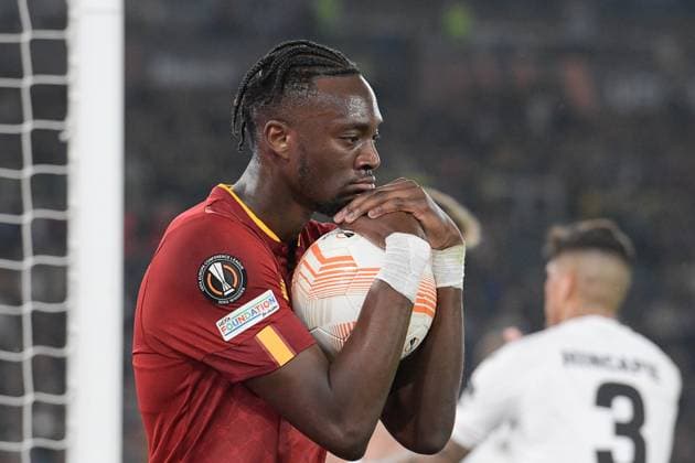 IPP20230511 Football - soccer: UEFA Europa League 2022 2023, A.S. Roma - Bayer 04 Leverkusen, Tammy Abraham rammaricato per un occasione mancata (Verwendung nur in Deutschland - GERMANY ONLY) *** IPP20230511 Football soccer UEFA Europa League 2022 2023, A S Roma Bayer 04 Leverkusen, Tammy Abraham rammaricato per un occasione mancata Use only in Germany GERMANY ONLY 