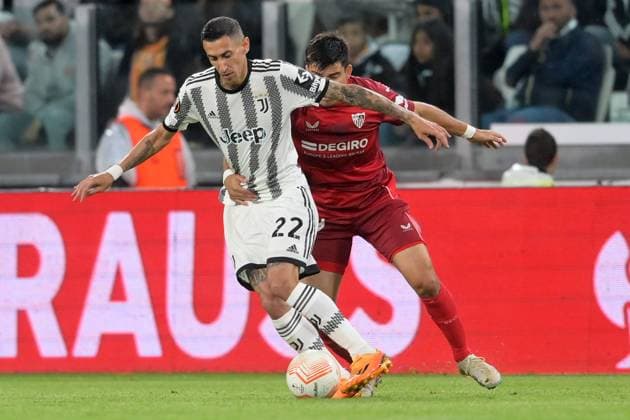 Photo Tano Pecoraro LaPresse May 11, 2023 - Turin, Italy Soccer Juventus vs Siviglia - UEFA Europa League 2022 2023 - Allianz Stadium In the photo: di maria  Copyright: xTanoxPecoraro LaPressex