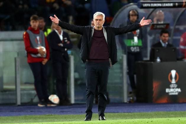 Rome, Italy 11.05.2023: Jose Mourinho coach manager of Roma in action during the UEFA EUROPA LEAGUE 2022 2023, semifinal football match AS Roma vs Bayer 04 Leverkusen at Olympic stadium in Rome, Italy.  Copyright: xmarcoxiacobuccix xipa-agency.netx xmarcoxiacobuccix 0 IPA_IPA37878215
