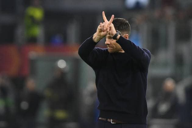 Sport Bilder des Tages football Europa League match - Semifinal - AS Roma vs Bayer 04 Leverkusen Xabi Alonso of Bayer 04 Leverkusen during the first leg of the Semi-final of the UEFA Europa League between A.S. Roma vs Bayer 04 Leverkusen on May 11, 2023 at the Stadio Olimpico in Rome. Rome Olimpico stadium Italy Copyright: xDomenicoxCippitellix xLiveMediax LPS_935507