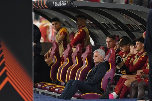 Europa League Roma v Bayer Leverkusen Roma trainer Jose Mourinho during football Europa League Roma v Bayer Leverkusen on May 11st, 2023 in Olympic stadium Rome, Italy. Imago-Images Emmefoto Copyright: xImago-Images Emmefotox