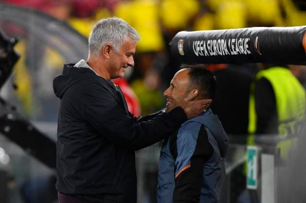 AS Roma v Bayer 04 Leverkusen: Semi-Final First Leg - UEFA Europa League Jose Mourinho of A.S. Roma during the first leg of the Semi-final of the UEFA Europa League between A.S. Roma vs Bayer 04 Leverkusen on May 11, 2023 at the Stadio Olimpico in Rome. Rome Italy Italy  Copyright: xDomenicoxCippitellix originalFilename:cippitelli-asromavs230511_npQYa.jpg