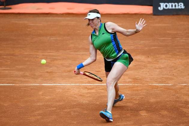 Anastasia Pavlyuchenkova of Russia during her match against Iga Swiatek of Poland at the Internazionali BNL d Italia tennis tournament at Foro Italico in Rome, Italy on May 11th, 2023. antoniettaxbaldassarre