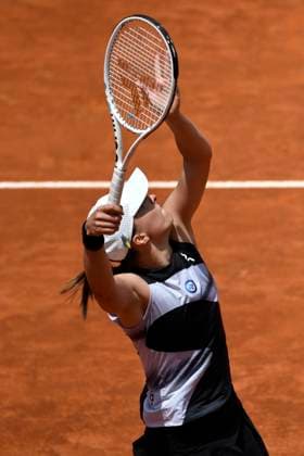 Iga Swiatek of Poland during her match against Anastasia Pavlyuchenkova of Russia at the Internazionali BNL d Italia tennis tournament at Foro Italico in Rome, Italy on May 11th, 2023. antoniettaxbaldassarre