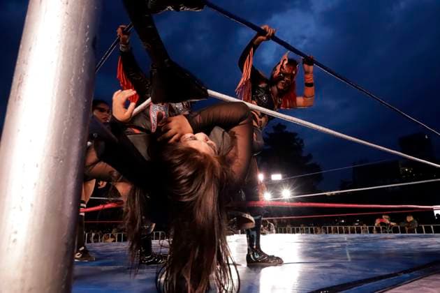 May 12, 2023, Mexico City, Mexico: Mexico City s Secretary of Culture presents a women s wrestling performance at the Revolution Monument in Mexico City. on May 12, 2023 in Mexico City, Mexico Mexico City Mexico - ZUMAe321 0247648444st Copyright: xLuisxBarronx