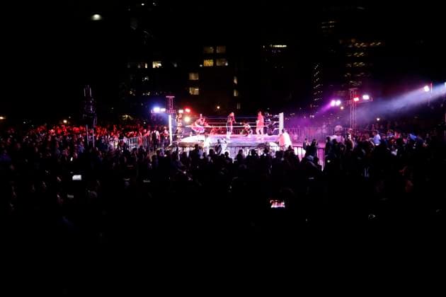 May 12, 2023, Mexico City, Mexico: Mexico City s Secretary of Culture presents a women s wrestling performance at the Revolution Monument in Mexico City. on May 12, 2023 in Mexico City, Mexico Mexico City Mexico - ZUMAe321 0247648516st Copyright: xLuisxBarronx