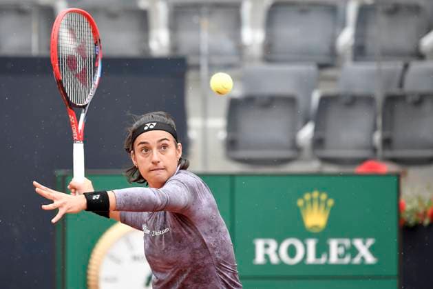 Caroline Garcia of France in action during her match against Camila Osorio of Colombia at the Internazionali BNL d Italia tennis tournament at Foro Italico in Rome, Italy on May 13th, 2023. antoniettaxbaldassarre