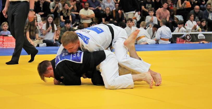 13 05 2023 Offenbach 1 Judo Bundesliga 2023 1 JC Samurai Offenbach vs TSV Abensberg Men Tibo Volleman Samurai vs Patrick Weisser Abensberg