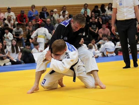 13 05 2023 Offenbach 1 Judo Bundesliga 2023 1 JC Samurai Offenbach vs TSV Abensberg Men Tibo Volleman Samurai vs Patrick Weisser Abensberg