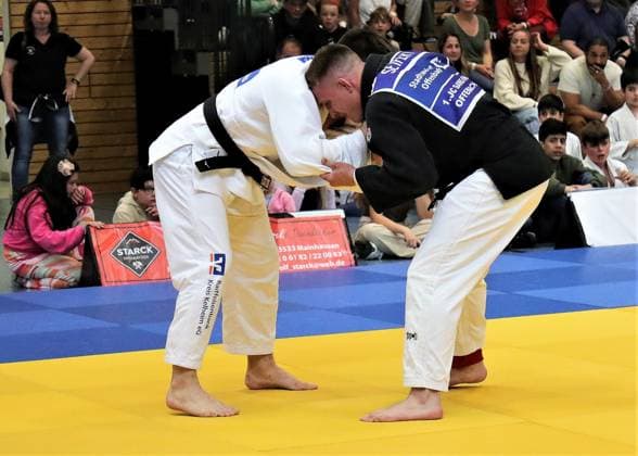 13 05 2023 Offenbach 1 Judo Bundesliga 2023 1 JC Samurai Offenbach vs TSV Abensberg Men Markus Seifert Samurai wins against Daniel Neuberger Abensberg
