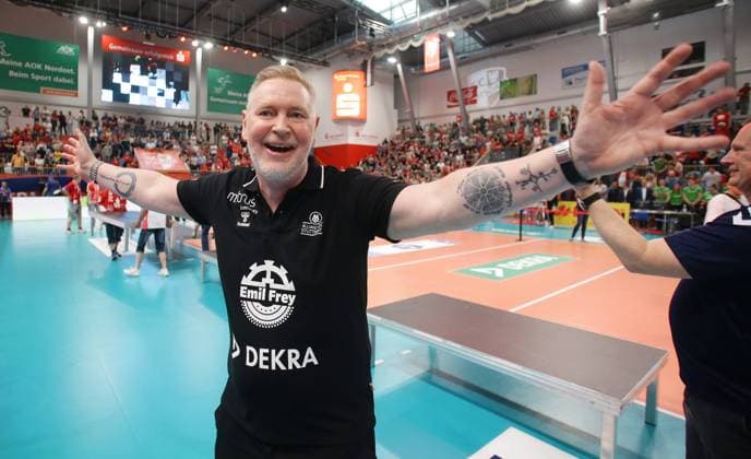 Potsdam , Bundesliga Volleyball Play off Final Game 4 , SC Potsdam vs Allianz MTV Stuttgart , Tore Aleksandersen Stuttgart