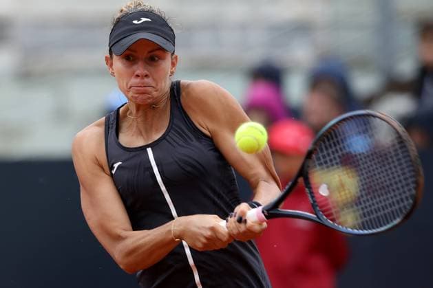 Rome, Italy 13.05.2023: Match between M.Linette of Poland again Haddad Maia of Brazil the Internazionali BNL d Italia tennis tournament at Foro Italico in Rome, Italy on May 13th, 2023.  Copyright: xmarcoxiacobuccix xipa-agency.netx xmarcoxiacobuccix 0 IPA_IPA37918101
