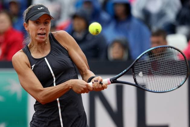 Rome, Italy 13.05.2023: Match between M.Linette of Poland again Haddad Maia of Brazil the Internazionali BNL d Italia tennis tournament at Foro Italico in Rome, Italy on May 13th, 2023.  Copyright: xmarcoxiacobuccix xipa-agency.netx xmarcoxiacobuccix 0 IPA_IPA37918118