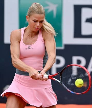 May 14, 2023, ROME: Camila Giorgi of Italy in action during her women s singles third round match against Karolina Muchova of Czech Republic (not pictured) at the Italian Open tennis tournament in Rome, Italy, 14 May 2023. ANSA ETTORE FERRARI ROME - ZUMAa110 20230514_zaf_a110_002 Copyright: xEttorexFerrarix