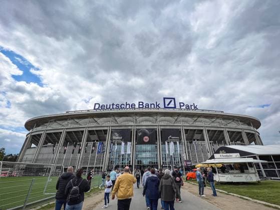 14 05 2023, GER, Football, FLYERALARM Womens Bundesliga 2022 2023, Eintracht Frankfurt VfL Wolfsburg Deutsche Bank Park in outdoor view Frankfurt Deutsche Bank Park Hesse Germany