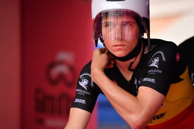 Foto Massimo Paolone LaPresse 14 Maggio 2023 - Savignano sul Rubicone, Italia - - Ciclismo - Giro d& x2019;Italia 2023 - Edizione 106 - Tappa 9 - da Savignano sul Rubicone a Cesena (Technogym Village Tutor ITT) Nella foto: EVENEPOEL Remco(BEL)SOUDAL QUICK-STEP May 14, 2023 Savignano sul Rubicone, Italy - Sport - Cycling - Giro d& x2019;Italia 2023 - 106th Edition - Stage 9 - From Savignano sul Rubicone to Cesena (Technogym Village Tutor ITT) In the pic: EVENEPOEL Remco(BEL)SOUDAL QUICK-STEP  Copyright: xMassimoxPaolone LaPressex