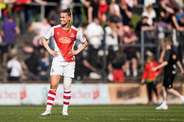 FLYERALARM Womens Football Bundesliga, 1 FC Koeln SV Meppen 1912 e V Defeated Koelner Selina Cerci 1 FC Koeln, 29 FLYERALARM Womens Football Bundesliga, 1 FC Koeln SV Meppen 1912 e V , Koeln, Geissbockheim on 14 05 2023 DFB REGULATIONS PROHIBIT ANY USE OF PHOTOGRAPHS AS IMAGE SEQUENCES AND OR QUASI VIDEO Copyright: xBEAUTIFULxSPORTS Wunderlx
