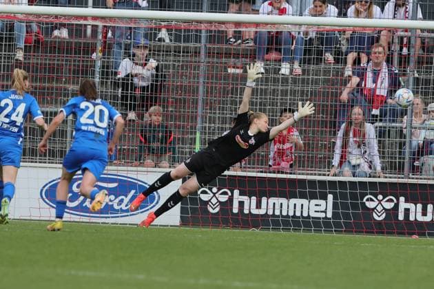 Sport 1 FC Köln vs SV Meppen, football Bundesliga women, Meppen equalizer to 1 1 by Isabella Jaron Meppen , picture , 14 05 2023