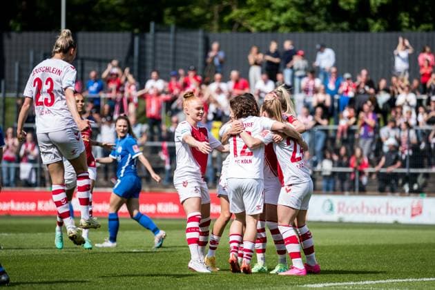 FLYERALARM Womens Bundesliga, 1 FC Koeln SV Meppen 1912 e V Cheers to 1 0 by Weronika Zaistowska 1 FC Koeln, 24 FLYERALARM Womens Bundesliga, 1 FC Koeln SV Meppen 1912 e V , Koeln, Geissbockheim on 14 05 2023 DFB REGULATIONS PROHIBIT ANY USE OF PHOTOGRAPHS AS IMAGE SEQUENCES AND OR QUASI VIDEO Copyright: xBEAUTIFULxSPORTS Wunderlx