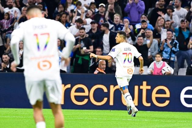 Attitude - Joie de Alexis SANCHEZ ( 70 - Olympique Marseille ) - FOOTBALL : Marseille vs Angers - Ligue 1 - 14 05 2023 FedericoPestellini Panoramic 
