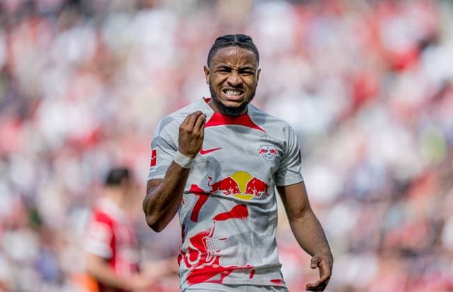 Leipzigs Christopher Nkunku. Fussball 1. Bundesliga, 31. Spieltag: SC Freiburg - RB Leipzig 0:1. 6. Mai 2023: Freiburg, Europa-Park Stadion. SC Freiburg - RB Leipzig 0:1 *** Leipzigs Christopher Nkunku Football 1 Bundesliga, 31 Matchday SC Freiburg RB Leipzig 0 1 6 May 2023 Freiburg, Europa Park Stadium SC Freiburg RB Leipzig 0 1