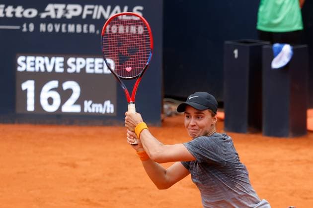 May 15, 2023, Rome, Naples, Italy: Anhelina Kalinina (UKR against Madison Keys (USA) during the day 8 of ATP, Tennis Herren 1000 in Rome, Italy, 15 May 2023 Rome Italy - ZUMAl131 20230515_zsp_l131_021 Copyright: xCiroxDexLucax