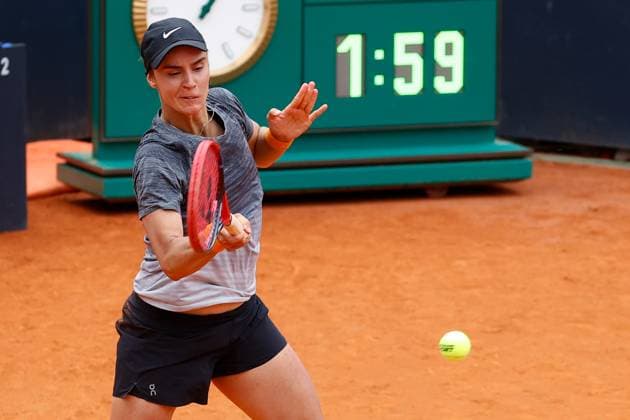 May 15, 2023, Rome, Naples, Italy: Anhelina Kalinina (UKR against Madison Keys (USA) during the day 8 of ATP, Tennis Herren 1000 in Rome, Italy, 15 May 2023 Rome Italy - ZUMAl131 20230515_zsp_l131_022 Copyright: xCiroxDexLucax