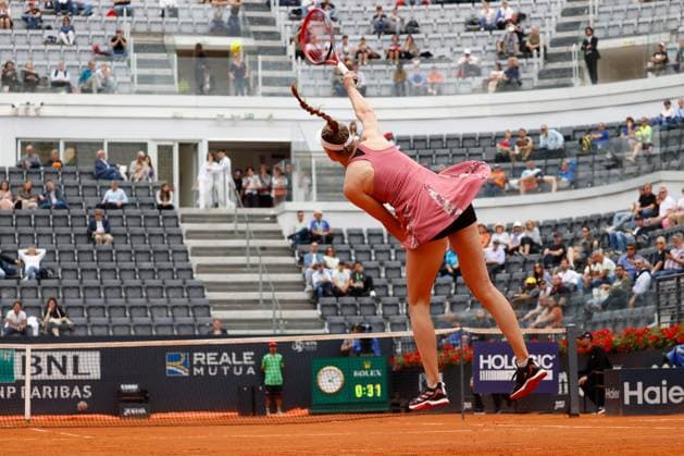 Tennis Internationals - Internazionali BNL d Italia (day8) Elena Rybakina against Marketa Vondrousova (CZE) during Internazionali BNL d Italia (day8), Tennis Internationals in Rome, Italy, May 15 2023 Rome Foro Italico Italy Copyright: xAgnxFotox xLiveMediax LPS_939781