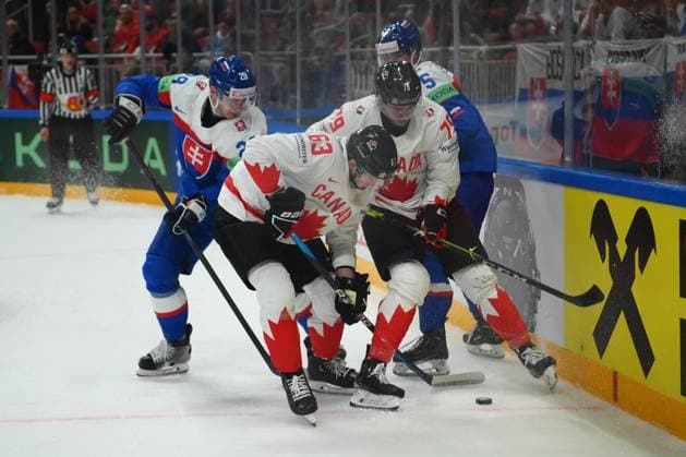 LATVIA, RIGA - 15.05.23: Game Slovakia vs Canada. IIHF 2023 Ice hockey, Eishockey World Championship, WM, Weltmeisterschaft at Arena Riga  Copyright: xVITALIIxKLIUIEVx
