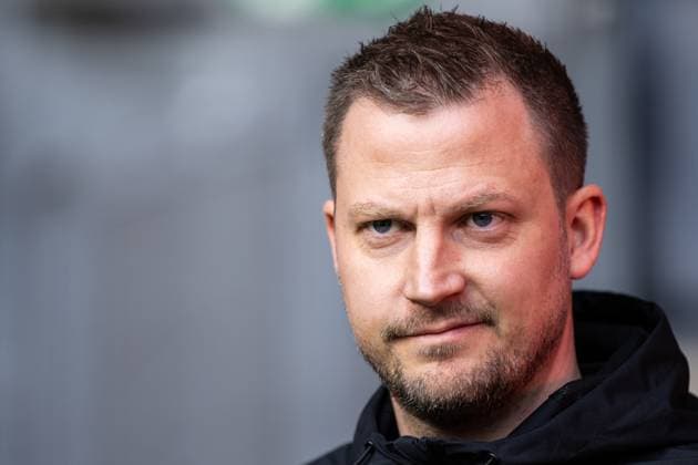 press conference, PK, Pressekonferenz ahaed of Danish Cup final 2022-23, Copenhagen, Denmark Copenhagen, Denmark. 17th, May 2023. Head coach Jacob Neestrup of FC Copenhagen seen during the press conference ahead of the Danish DBU Cup final in Parken in Copenhagen. Copenhagen Denmark  Copyright: xGonzalesxPhoto DejanxObretkovicx