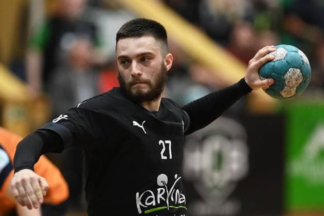 Finale play off hazenkarske extraligy muzu - 4. zapas: Karvina-Talent tym Plzenskeho kraje, 17. kvetna 2023, Karvina. Denis Harabis z Karvine. (CTKxPhoto JaroslavxOzana) CTKPhotoP2023051708070  CTKPhotoP2023051708070