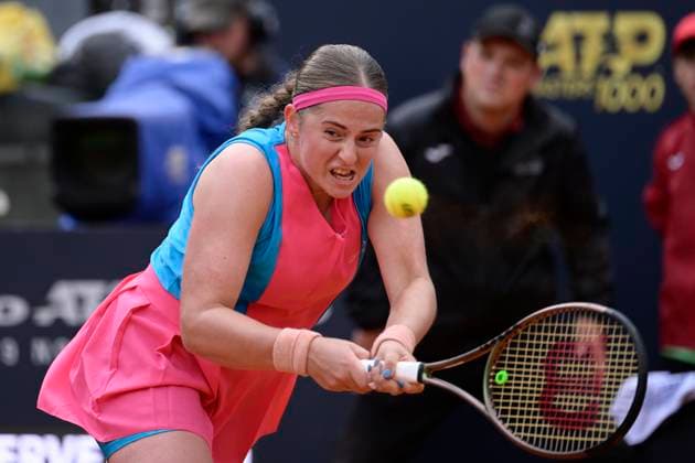 Photo Fabrizio Corradetti LaPresse May 17 2023 Rome, Italy Tennis IPaula Badosa (ESP) vs Jelena Ostapenko (LAT) In the pic: Jelena Ostapenko (LAT)  Copyright: xFabrizioxCorradettix xLaPressex
